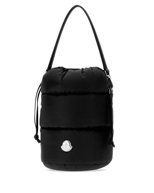 Moncler Black Nylon Caradoc Bucket Bag