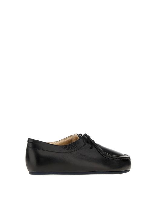 Jil Sander Black Leather Loafers