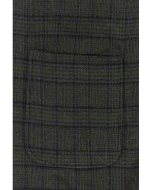 Etro Navy Blue Wool Blend Reversibile Coat for men
