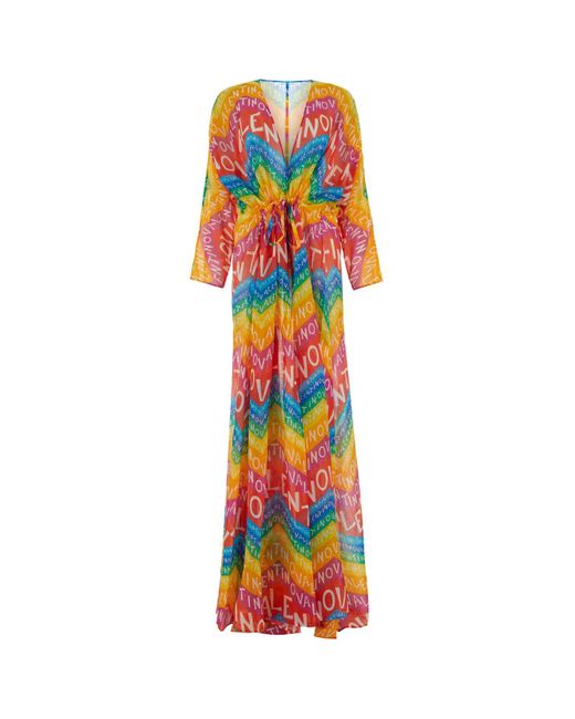Valentino Garavani White Printed Muslin Escape Beach Robe