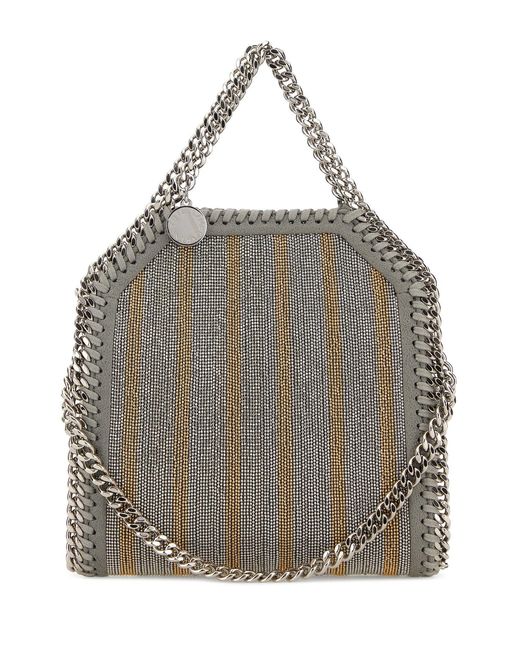 Stella McCartney Gray Embellished Fabric Tiny Falabella Handbag