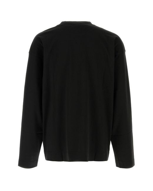 Dries Van Noten Black Cotton Oversize Hegland T-shirt for men