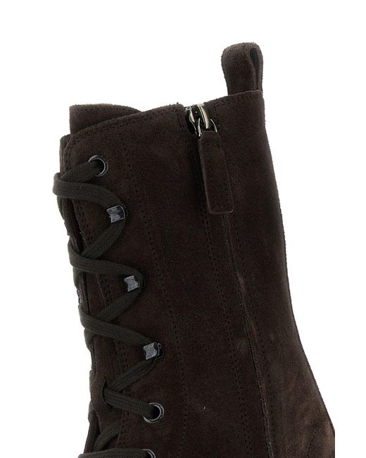 Tod's Black Suede Winter Ankle Boots