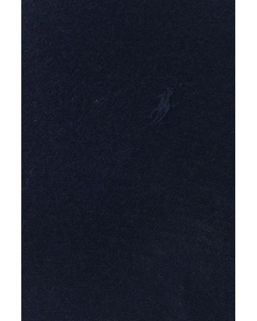 Ralph Lauren Blue Solid Crew Neck Sweater
