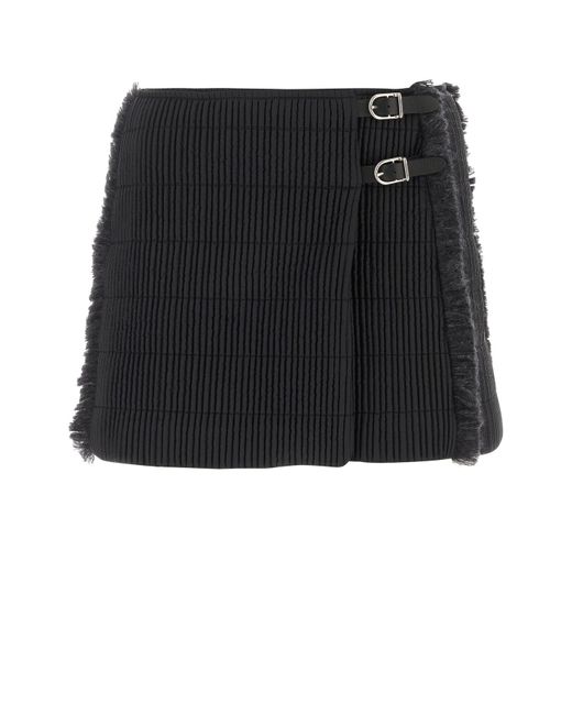 DURAZZI MILANO Black Stretch Polyester Mini Skirt
