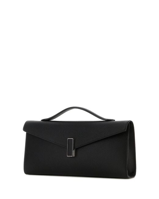 Valextra Black Leather Iside Handbag