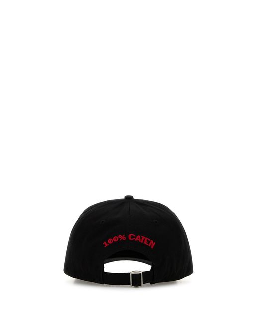 DSquared² Black Dsquared Cotton Baseball Cap for men