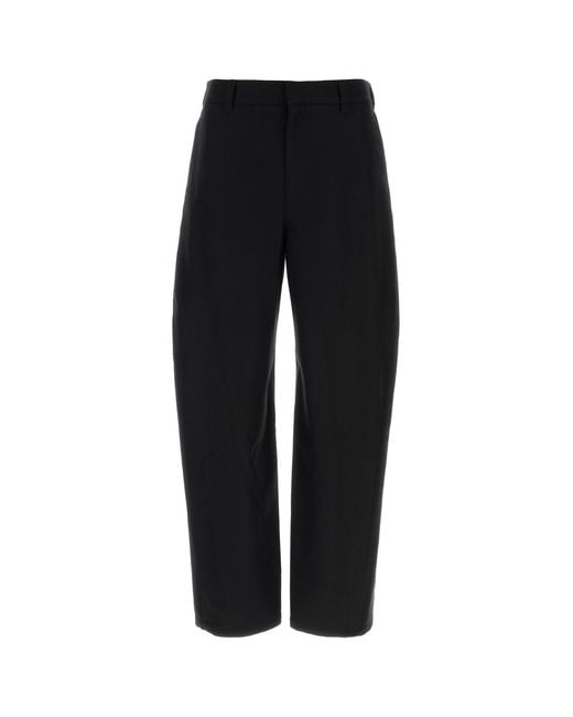 Givenchy Black Flat Front Pants for men