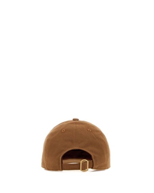 Chloé Brown Camel Twill Baseball Cap