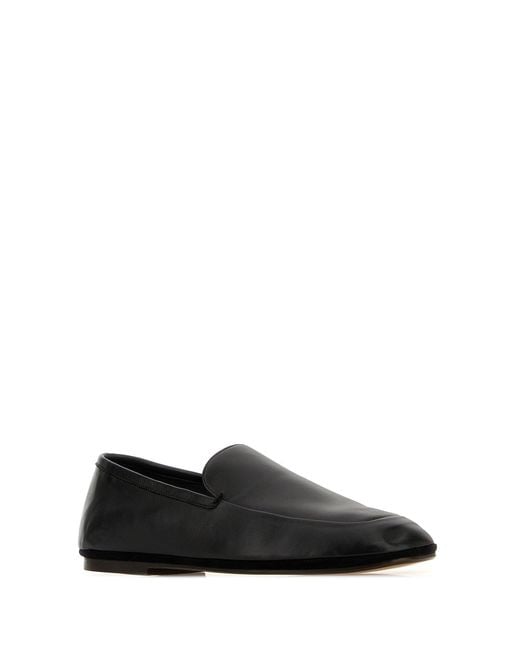 Lemaire Black Leather Loafers for men