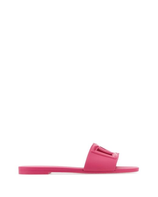 Dolce & Gabbana Pink Slippers