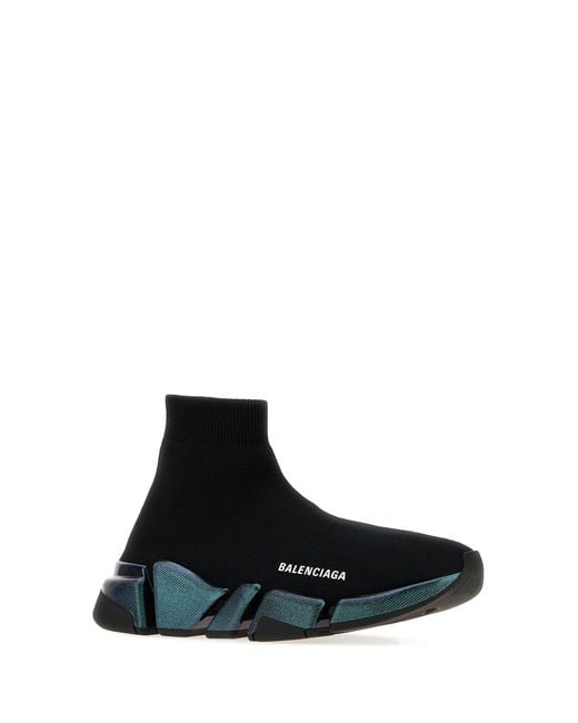 Balenciaga Black Stretch Fabric Speed 2.0 Sneakers