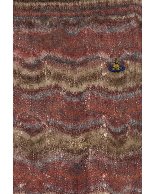 Vivienne Westwood Brown Multicolor Mohair Blend Flora Skirt