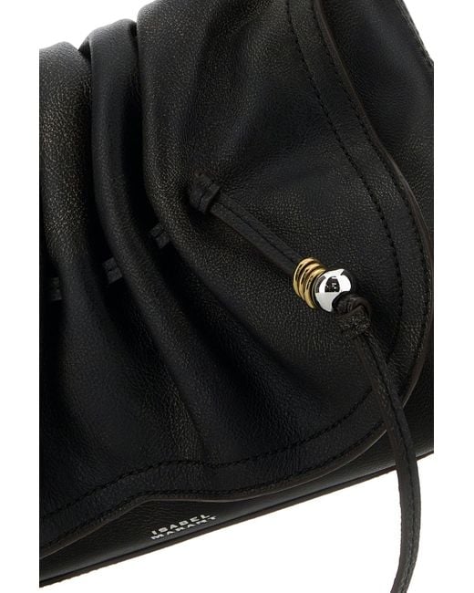 Isabel Marant Black Dark Leather Bolton Shoulder Bag