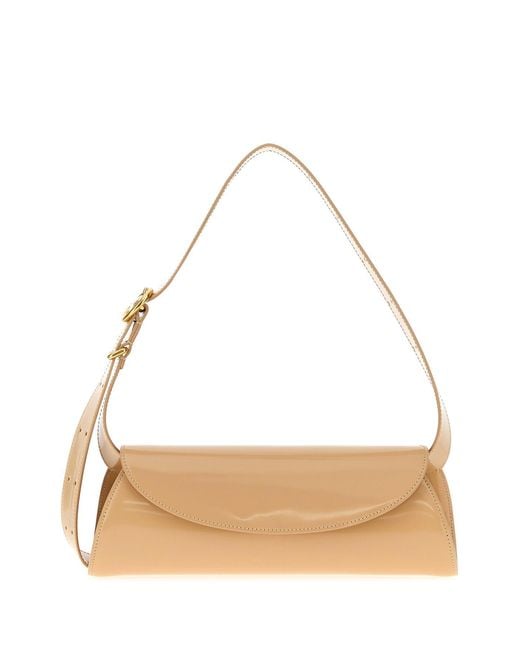 Jil Sander Natural Skin Pink Leather Small Cannolo Shoulder Bag