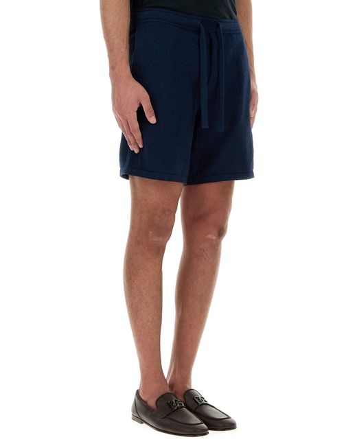 Dolce & Gabbana Blue Solid Shorts for men