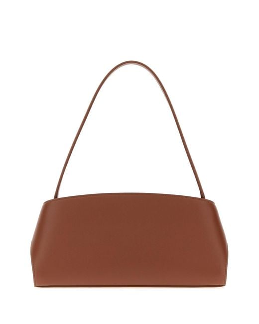 Ferragamo Brown Salvatore Caramel Leather Hug Shoulder Bag