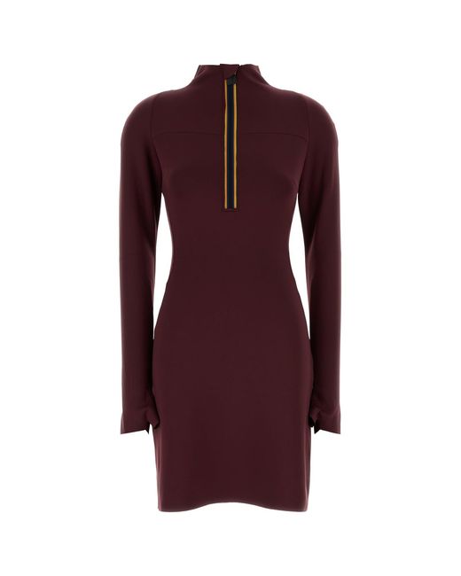 K-Way Purple Burgundy Scuba Minid Mini Dress