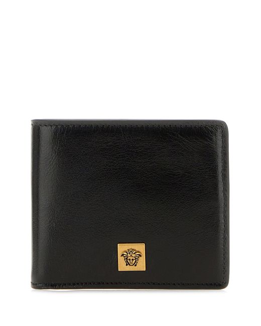Versace Black Leather Wallet for men