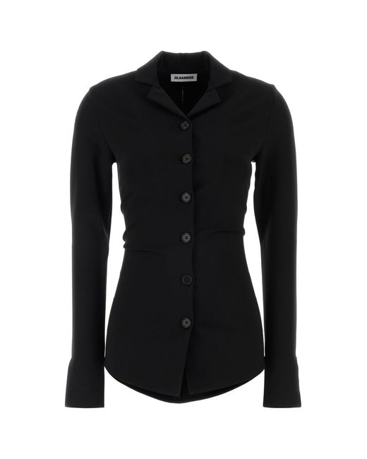 Jil Sander Black Slim Solid Shirt