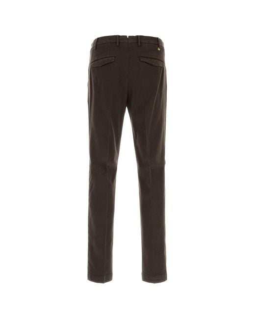 PT Torino Black Brown Stretch Cotton Pant for men