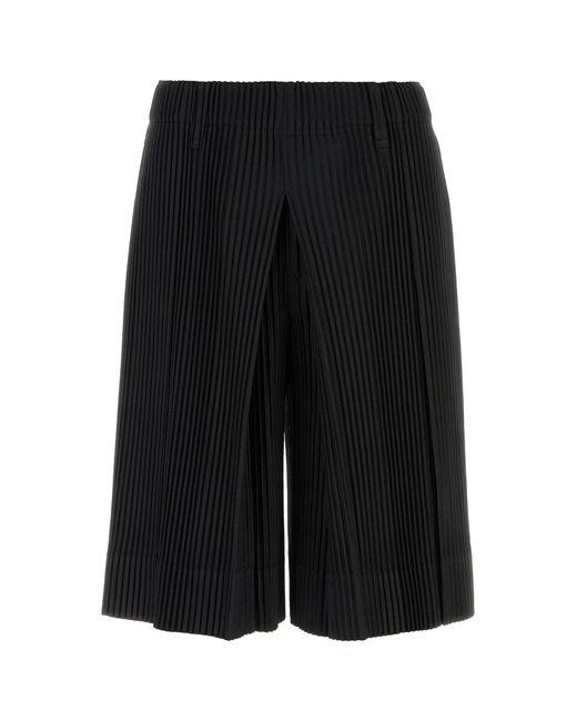 Homme Plissé Issey Miyake Black Homme Plisse' Issey Miyake Polyester Bermuda Shorts for men