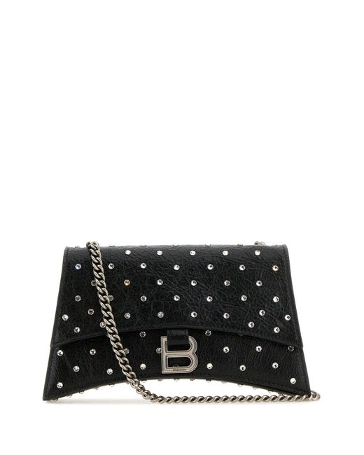 Borsa a spalla Crush XS in pelle nera di Balenciaga in Black