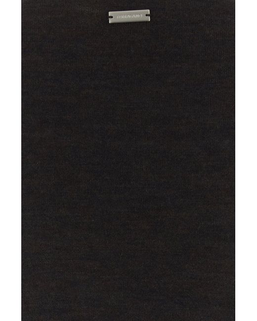 Ferragamo Black Salvatore Dark Cashmere Blend Dress