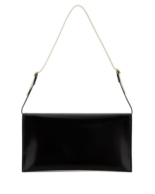 Jil Sander Black Leather Medium File Shoulder Bag