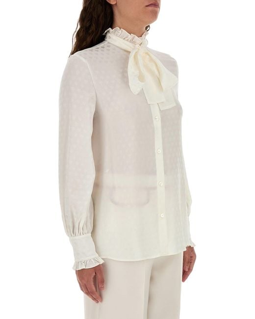 Valentino Garavani White Silk Shirt