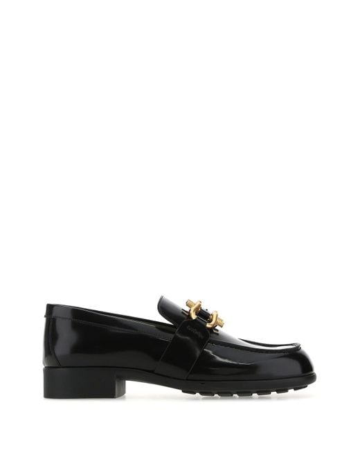 Bottega Veneta Black Leather Monsieur Loafers | Lyst