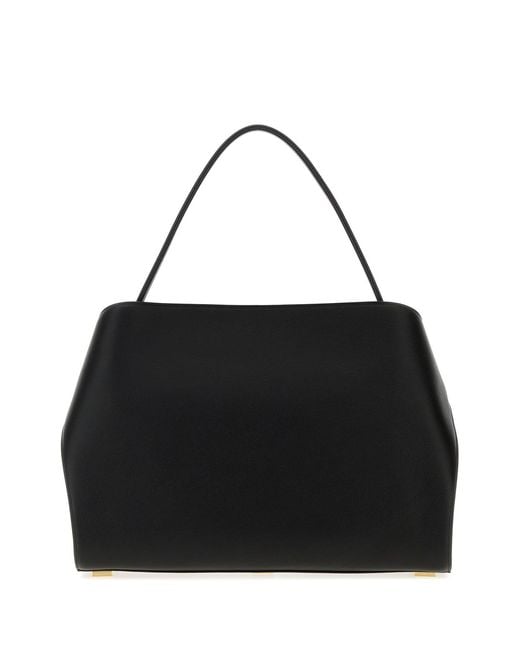 Ferragamo Black Leather Large Hug Soft Shoulder Bag