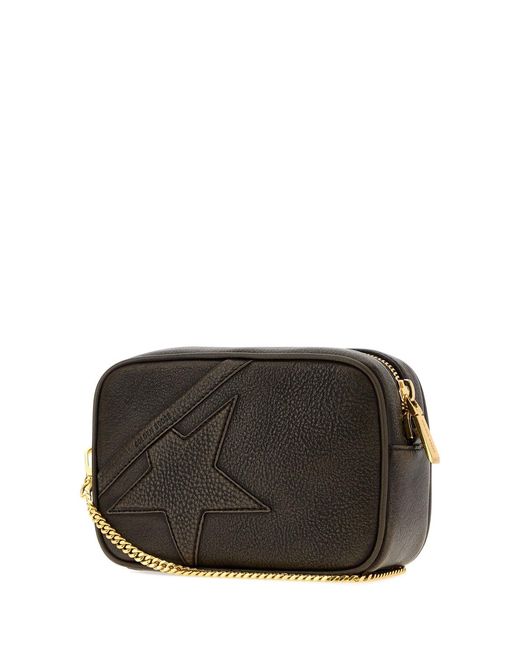 Golden Goose Deluxe Brand Black Deluxe Brand Dark Leather Mini Crossbody Bag