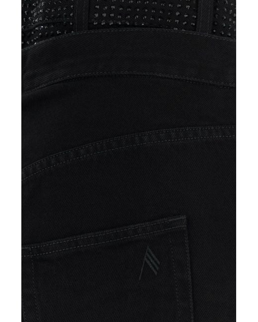 The Attico Black Denim Bermuda Shorts