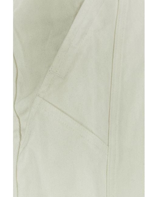 Entire studios White Stretch Denim Channel Skirt