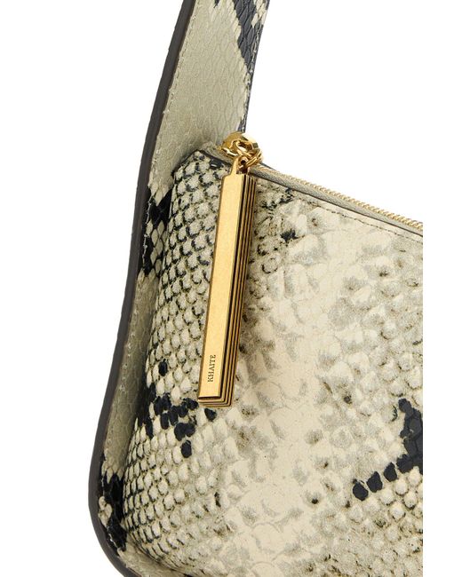 Borsa a spalla Lori in pelle stampata di Khaite in Metallic