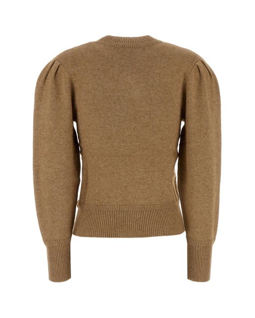 Maglione Kelaya in misto cotone stretch cammello di Isabel Marant in Natural