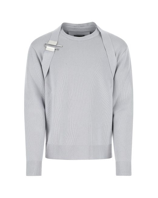 Givenchy Gray Padlock Harness Sweater for men