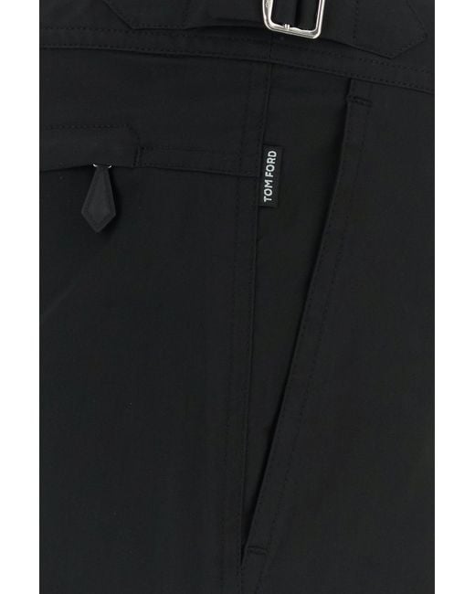 Tom Ford Black Polyester Swimming Shorts for men