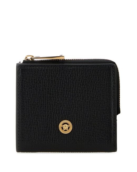 Versace Black Leather Wallet for men