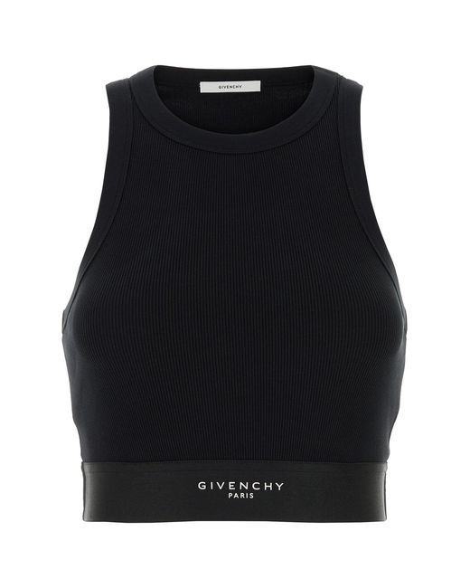 Givenchy Black Cropped Tank Top
