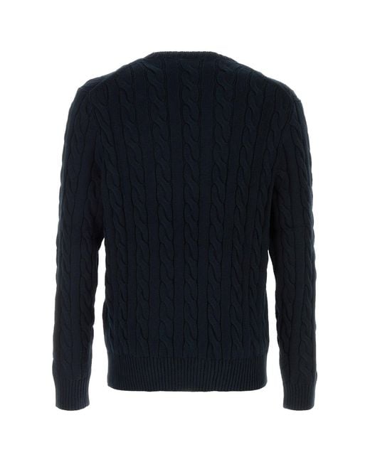 Polo Ralph Lauren Blue Ls Driver Cn-Long Sleeve-Pullover for men