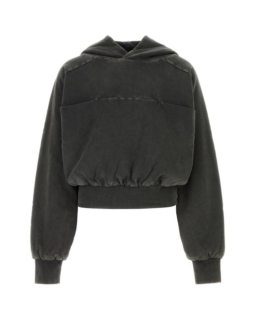 Felpa in cotone antracite di Entire studios in Black