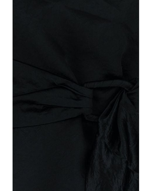 Nanushka Black Satin Besia T-Shirt