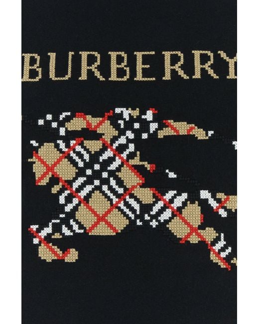 Burberry Black Stretch Cotton T-Shirt