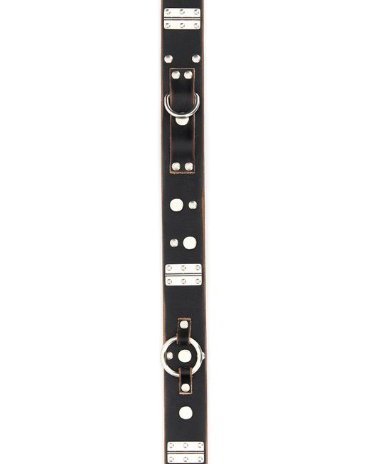 Cintura in pelle nera di Prada in White da Uomo