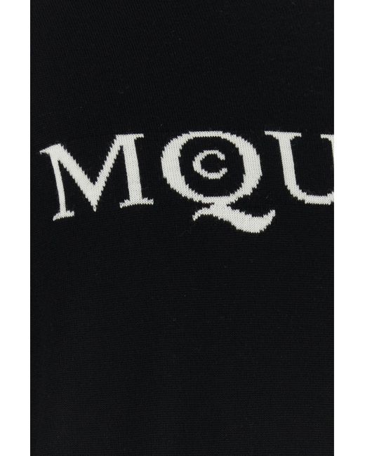 McQueen Black Wool Sweater for men
