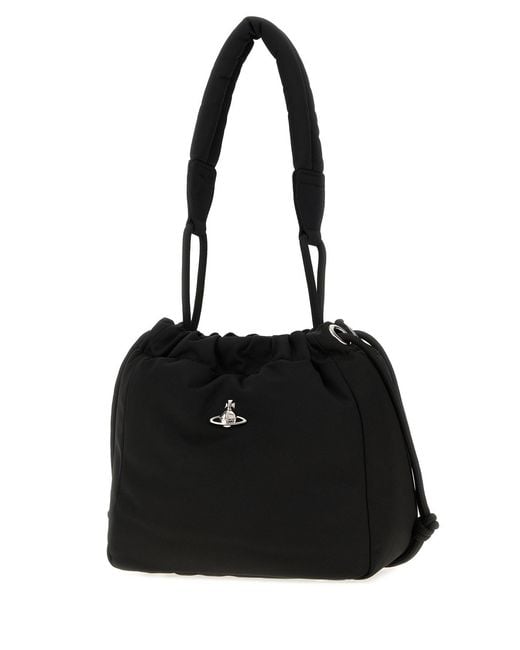 Vivienne Westwood Black Fabric Hilary Bucket Bag