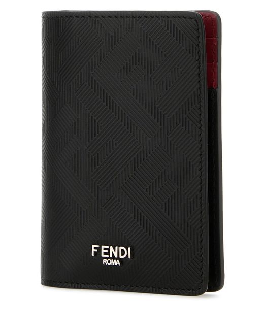 Portacarte Shadow in pelle nera di Fendi in Black da Uomo