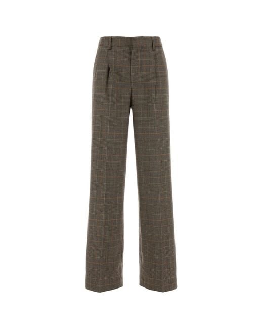 PT Torino Gray Embroidered Wool Blend Lola Pant